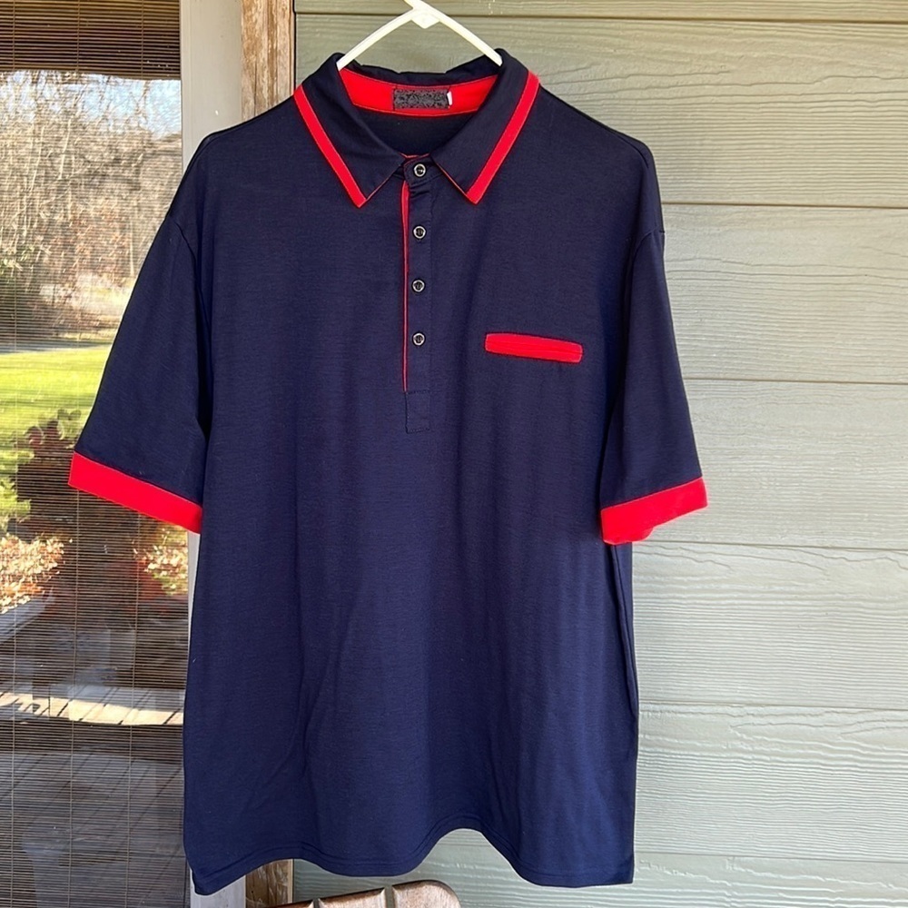 Shein Contrast Cuff Polo Shirt